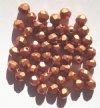 50 6mm Faceted Matte Dark Copper Beads